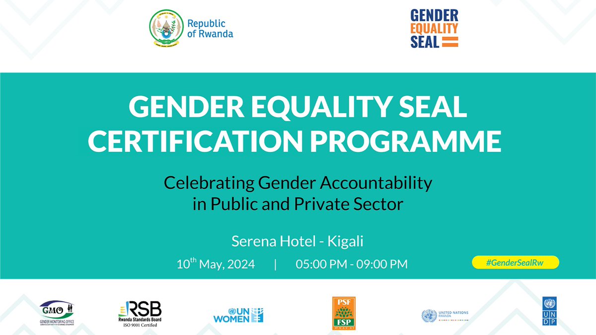 Join us this evening as we celebrate outstanding institutions committed to gender equality! With @GenderMonitorRw, @PSF_Rwanda, @rwandastandards, @unwomenrwanda & @USAIDRwanda, we're hosting our Gender Equality Seal Program certification. Tune in here:👇youtube.com/live/sqsQoQXV1…