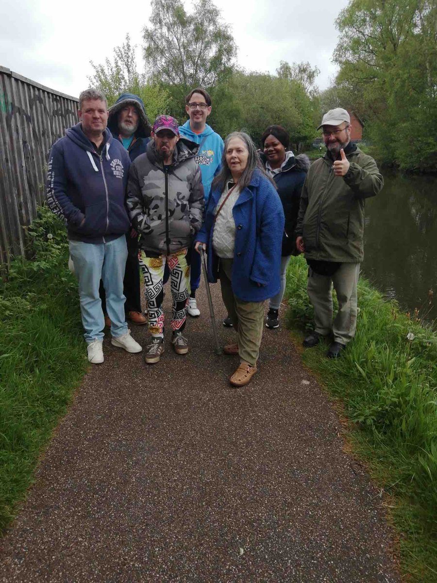 Our residents were enjoying the sunshine this week! 🌞 The residents from Learning Disability Schemes are supported to take care of their health and wellbeing - what could be better than a canal walk?
