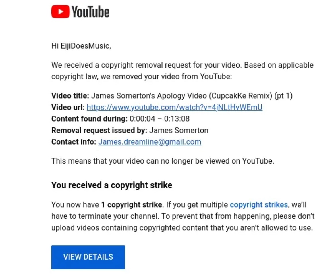 ppl just finding out james somerton faked his suicide when i already knew weeks before when he copyright strikes my cupcakke remix of his apology video 😐