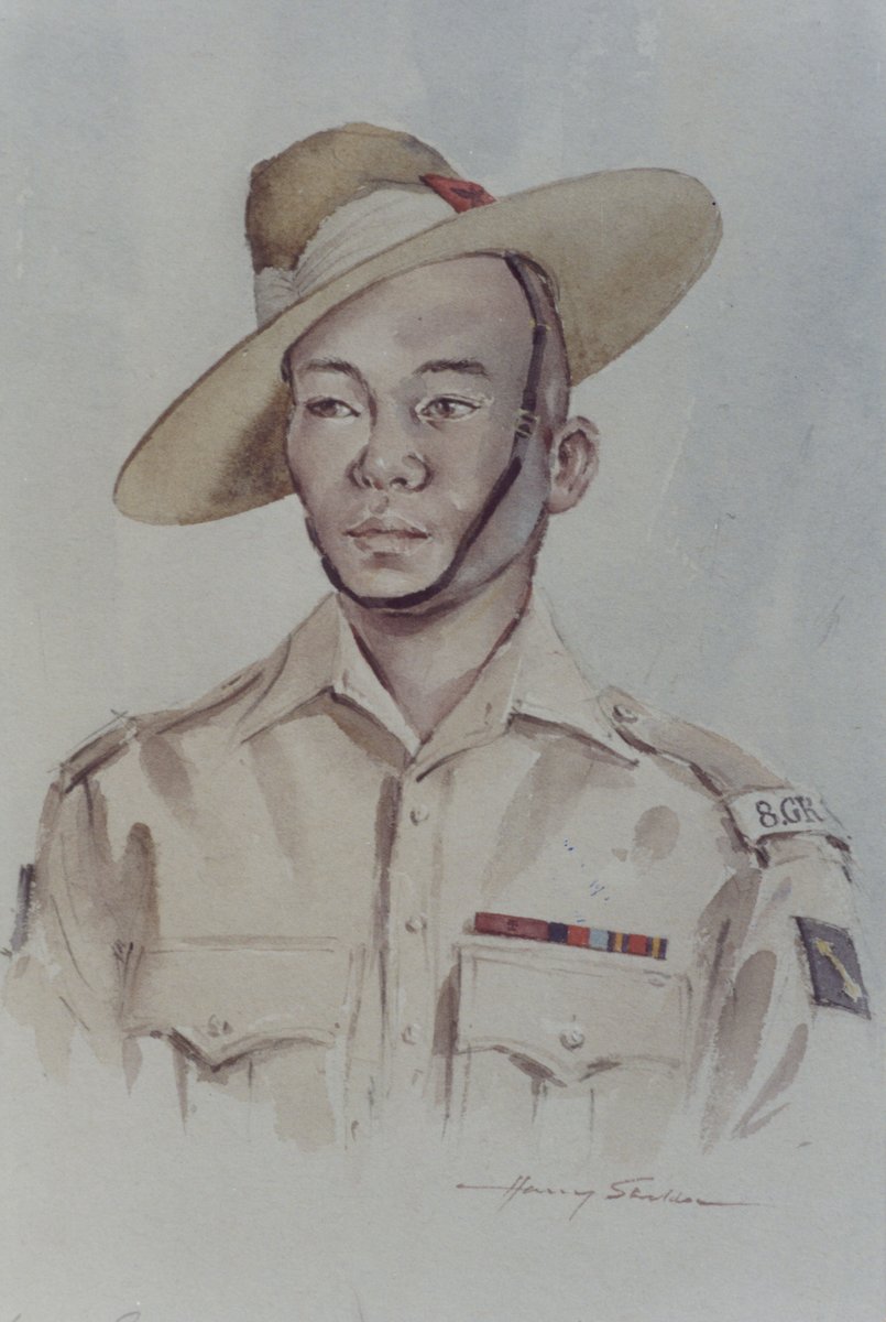On the night of the 11th/12th May 1945 Rifleman Lacchiman Gurung fought off 200 Japanese soldiers assaulting his post. Despite suffering a grenade wound, Lachhiman continued to hold his ground until the attacks ceased. 

Read the full story on our website. thegurkhamuseum.co.uk/blog/lachhiman…