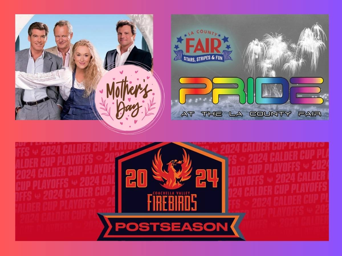 This Weekend in #ILoveGayPalmSprings - Mother's Day, Mamma Mia Drag Brunch, Firebirds Round 2 Playoffs, Pride Day at the LA County Fair and more! gaydesertguide.com/gay-desert-gui…