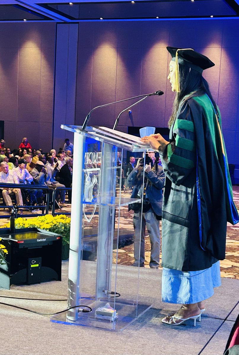 “The Class of 2024 knows change well and has made us resilient” says ⁦@EmoryMedicine⁩ class of 2024 graduation day speaker Dr. Ashley Lauren Harriott.