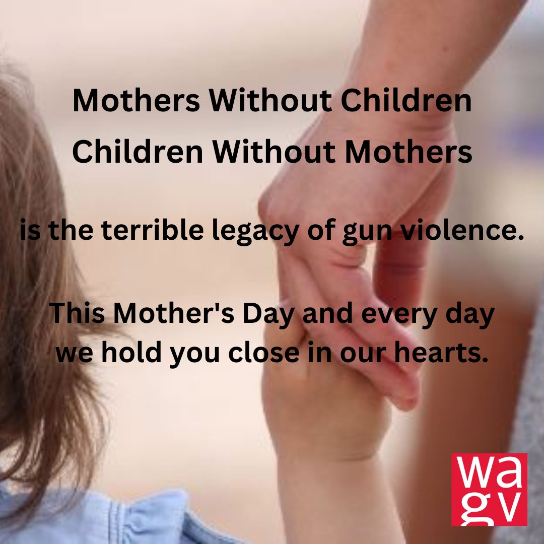 Mothers without children, children without mothers, is the terrible legacy of gun violence. This #MothersDay and every day, we hold you close in our hearts. #Enough #GunsDown @SUPGVNetwork @oc_brady @LABradyCampaign @ca_brady @Brady_SFV @survivorsempowd @SurvivorsLead