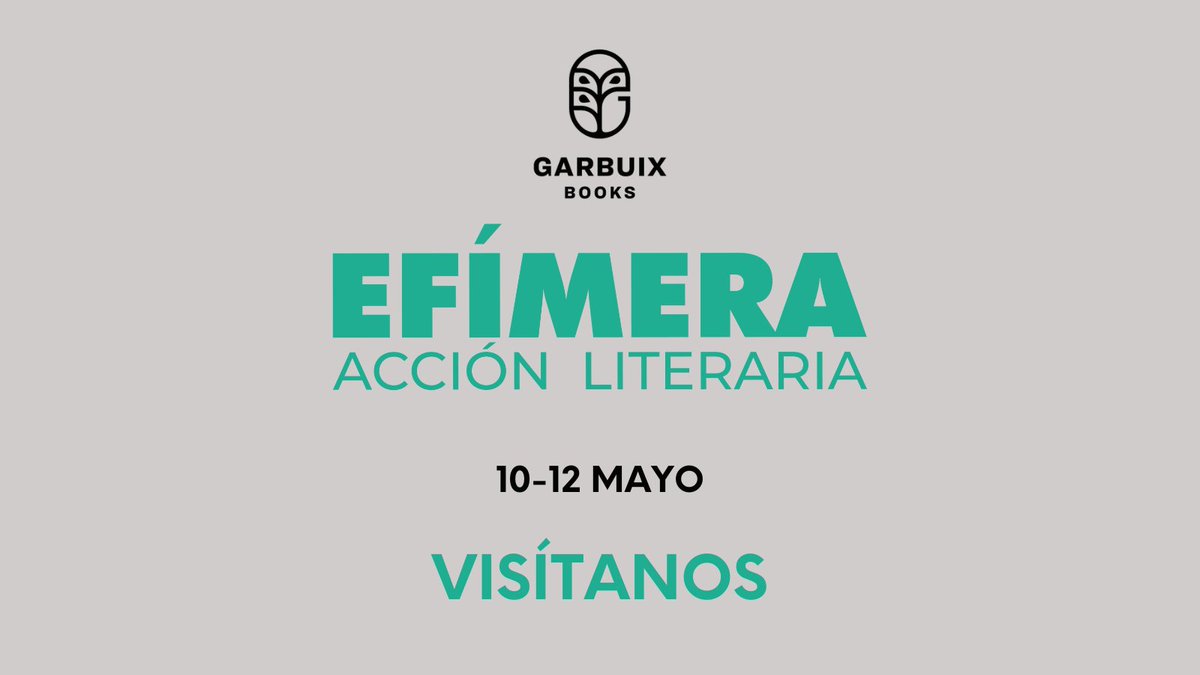 📣Hoy y mañana estaremos en @EfimeraLit 📚 ¡Visítanos allí! 📍Auditorio de la Casa del Lector, P.º de la Chopera, 14, metro Legazpi, Madrid