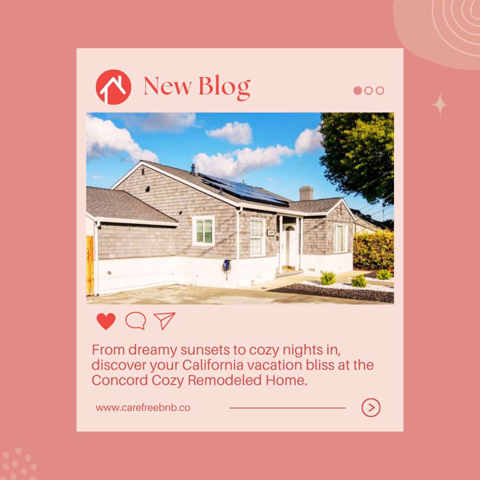 Find your California vacation bliss in the cozy confines of our remodeled Concord home! ☀️

#NewBlog #CarefreeBNB #STR #ShortTermRentalManagement #PropertyManagement #BusinessOwners #RentalHosts #CarefreeLiving #ExploreNorCal #ConcordCozyGetaway #CaliforniaDreaming #CozyGetaway