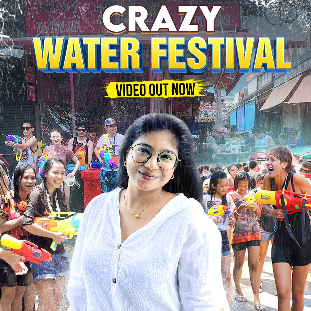 Craziest Water Festival of Thailand 🇹🇭 youtu.be/sTI6FhkmpFU?si… #VibeWithPaaru