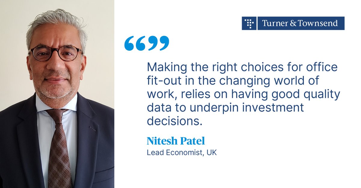 Despite a turbulent economic climate and changing #WorkingPatterns, demand for #office fit-out remains high across the UK. Our UK Lead Economist, Nitesh Patel, explores the reasons why and compares the UK's fit-out costs. @ConstructMgmt Read more: bit.ly/3JWuu2e