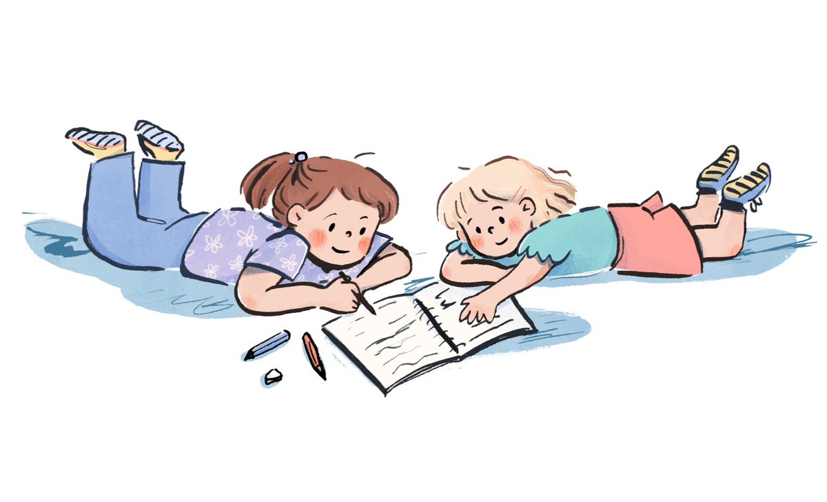 eriberart's tweet photo. Making stories together ✍️ #kidlit #kidlitart https://t.co/Y3x5qr7kDD