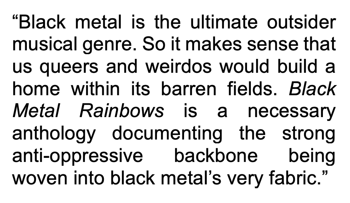 Black Metal Rainbows (@bmrainbows) on Twitter photo This conference is named from a blurb by KW Campol of <a href="/vilecreature666/">Vile Creature</a> for the Black Metal Rainbows book. This conference is named from a blurb by KW Campol of <a href="/vilecreature666/">Vile Creature</a> for the Black Metal Rainbows book.