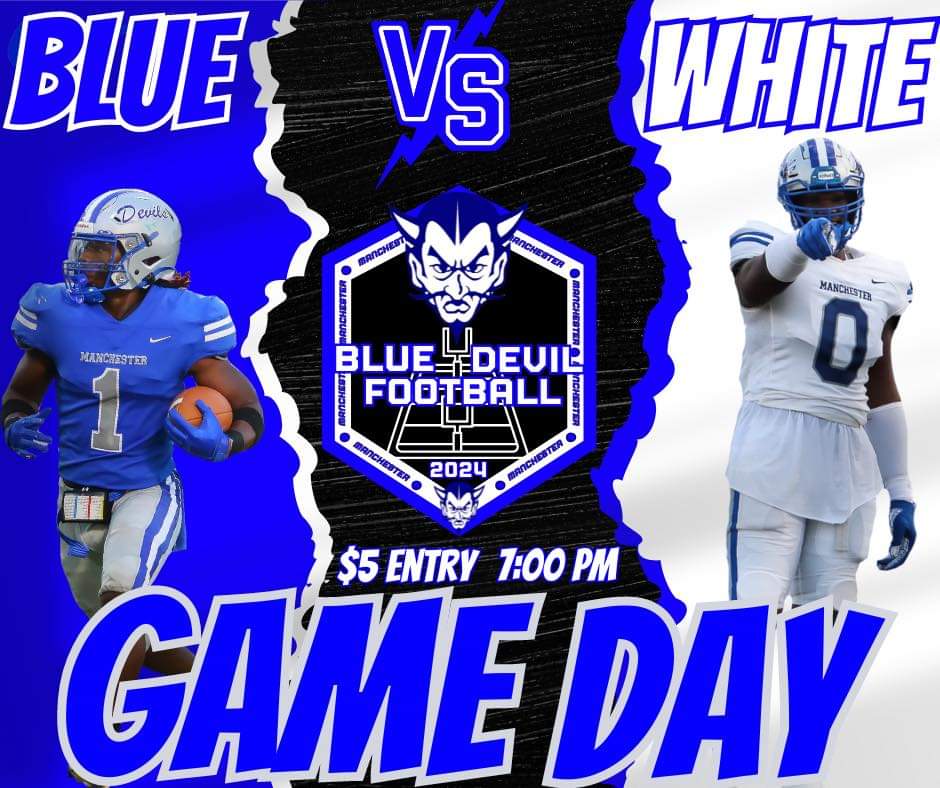 Spring Game Tonight @ 7pm. Blue vs White. Just know, White Squad, you are now on the ⏰️. #WeAreOne #recruittheM #battlebros #springgame