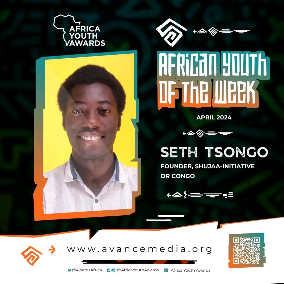 Thank you very much @AwardsAfrica for this great recognition 🙏

@SHUJAAInitiati2
@Youth4SDGs
@peacedirect
@Refugees
@Sdg13Un
@OneYoungWorld
@UNYouthAffairs
@UNHCR_DRC