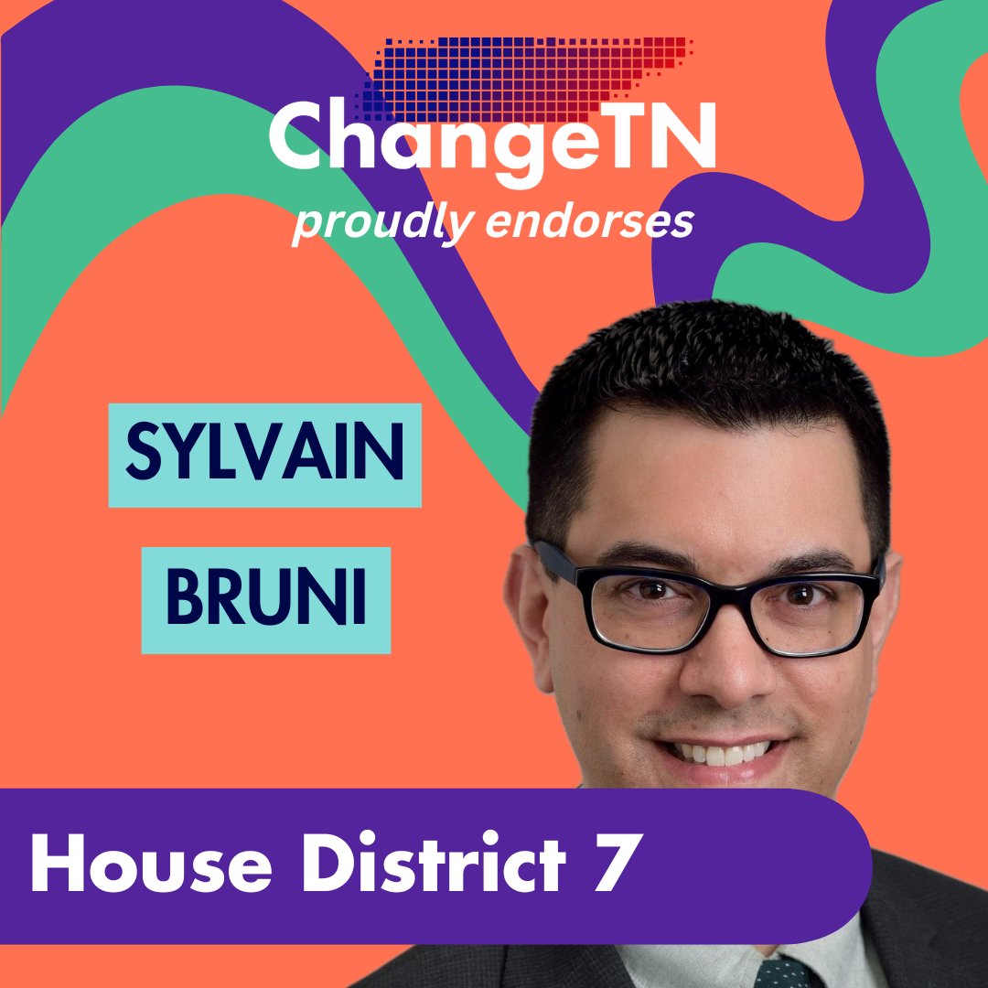 🚨Endorsement Alert🚨 ChangeTN is proud to endorse Sylvain Bruni for TN House District 7! Sylvain is ready to represent the people of District 7! We look forward to watching him move TN towards progress! Donate today!: secure.actblue.com/donate/bruni-f…