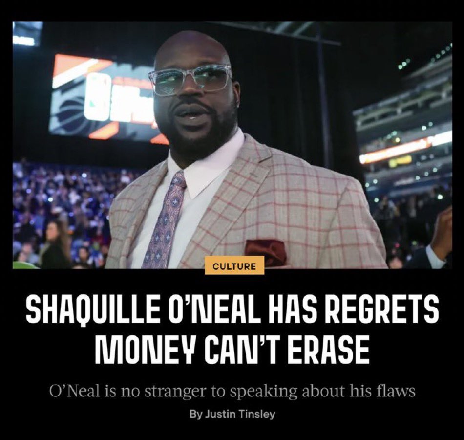 Shaunie’s comments about never being in love w/ Shaq aren't surprising. Especially to him. From earlier this year, on Shaq’s regrets that will haunt him for the rest of his life. This isn't a fame and money-specific pain either. andscape.com/features/shaqu…