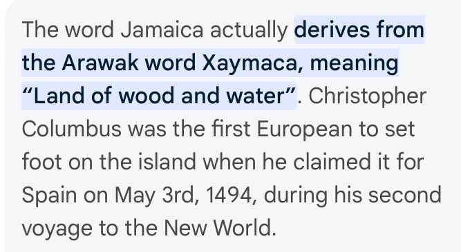 Jamaica, Queens and Jamaica the country evolved from 2 totally unrelated root words
