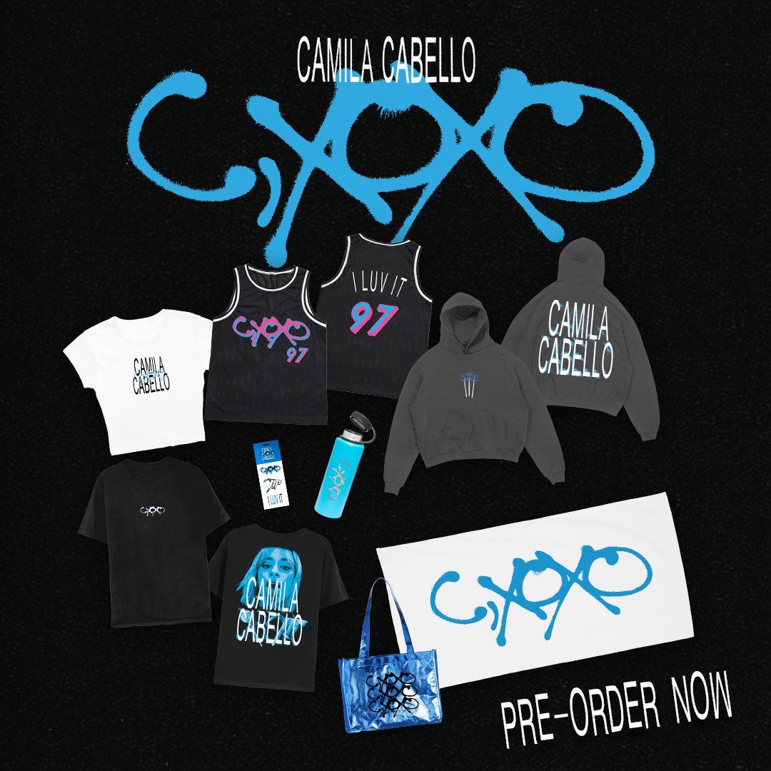we KNOW you wanna get your hands on some c,xoxo merch 💙 available for pre-order now on camila’s store! store.camilacabello.com