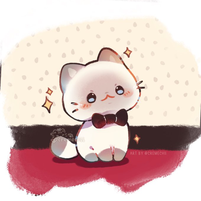 「座る 白い猫」のTwitter画像/イラスト(新着)