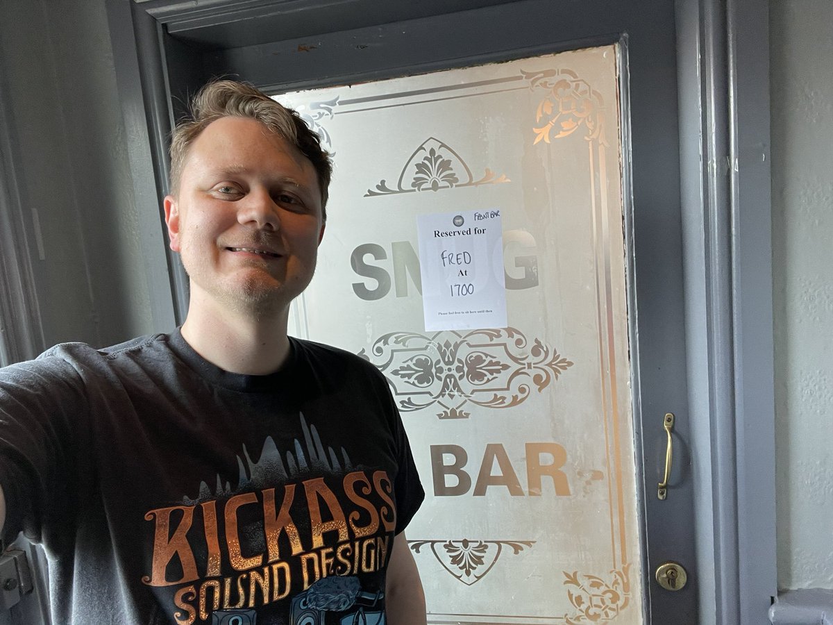 GameAudioMid's tweet image. Fred here - come find us in the Snug Bar. Service is from the normal bar but we’ll be congregating in here. Feel free to come and say hi to me or butt into any conversation I’m part of if you find yourself stuck. Let’s get it!
