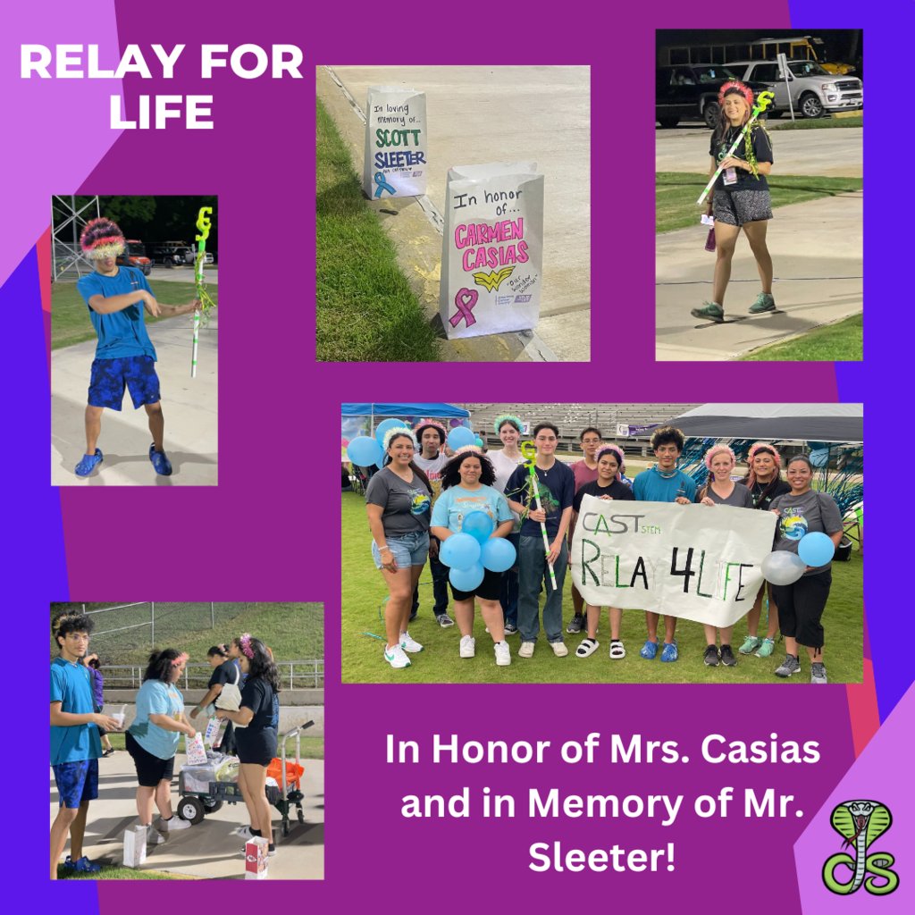 Did you get to join us for Relay for Life? We had such a great time!  We are proud to have o participated and recognize those in the fight, we honor, and those we remember!  @swisd @castschools #wearecaststem #wearesw #gopublic #destinationsouthwest #theresnoplacelikecaststem