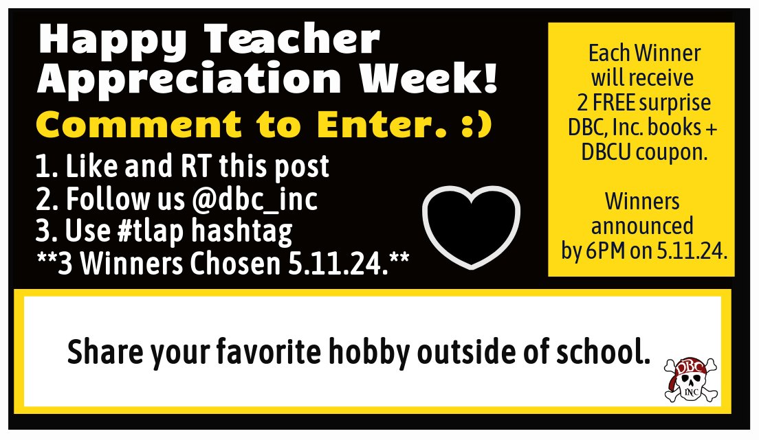 🎉Let's END Teacher Appreciation Week with a BANG! 3 WINNERS 🏆🏆🏆 2 FREE DBC, Inc. books + #DBCUniversity coupon Just follow the directions in the image below. Easy! Winners chosen 5.11.24. by 6 PM ET! #tlap #dbcincbooks #LeadLAP