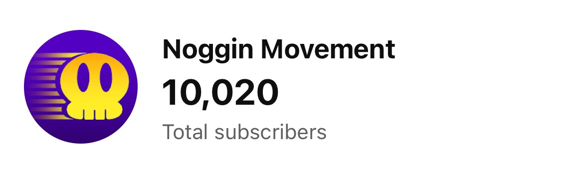 NogginMovement's tweet photo. I don’t normally celebrate milestones, but this one feels special

My channel has went through TWO games dying and countless unsubs due to said games dying

But 10k has finally been hit. And it was hit by fans of my words, not just fans of the game I’m playing

Thank you 🫡 https://t.co/U15yUMsPcs