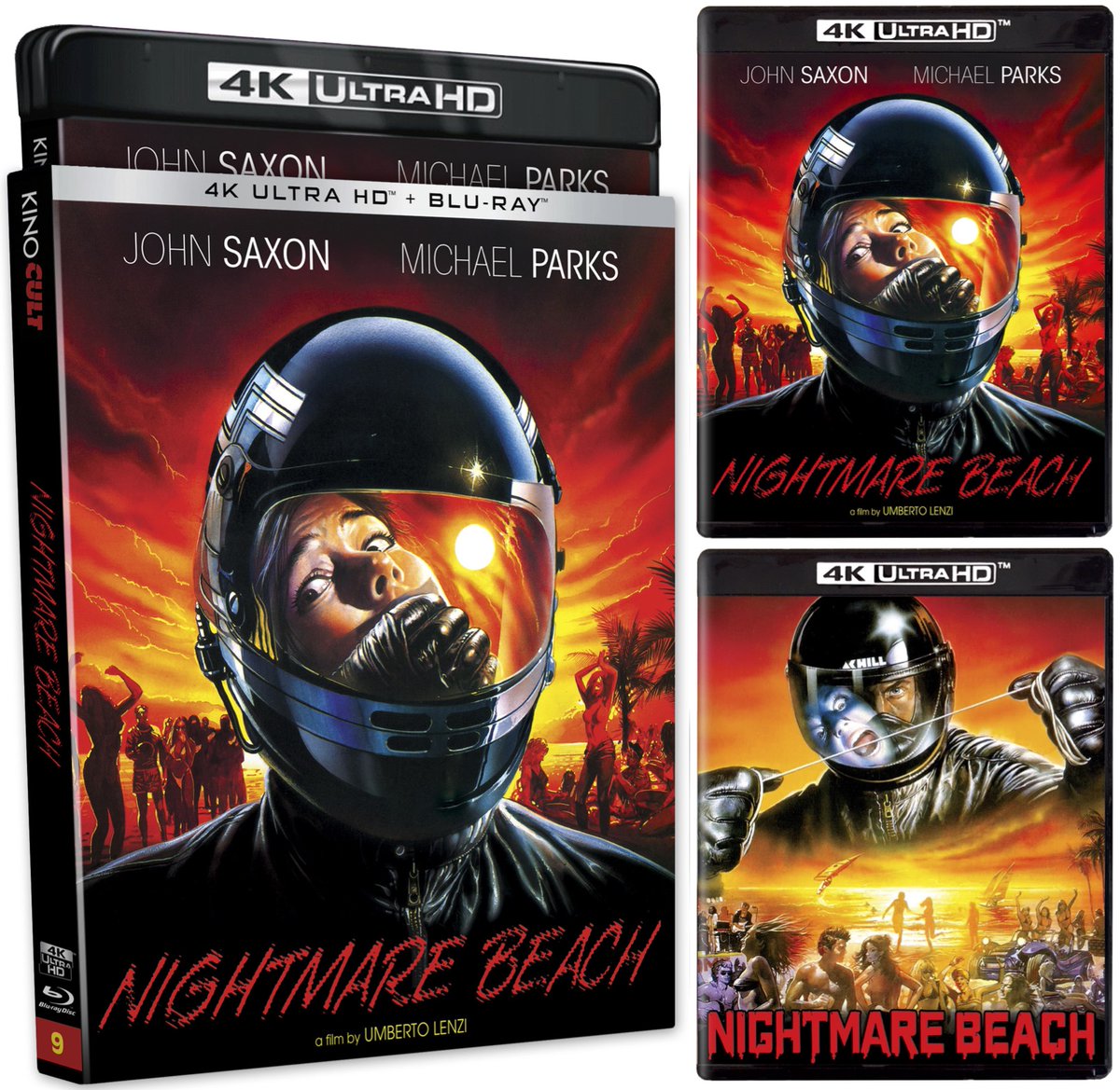 Coming July 16th on 4KUHD! kinolorber.com/product/nightm… Kino Cult #9 Nightmare Beach (1989) DISC 1 (4KUHD): • 2019 UHD SDR Master by StudioCanal – From a 4K Scan of the 35mm Original Camera Negative • Audio Commentary by Film Historian Samm Deighan • 5.1 Surround and Lossless…