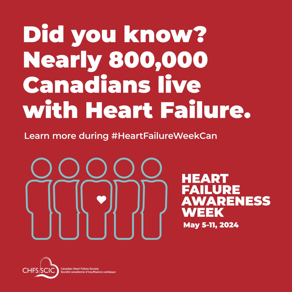 May 5-11, 2024, is Heart Failure Awareness Week in Grand Falls-Windsor. Heart failure affects nearly 800,000 Canadians. Join us in spreading awareness and supporting the fight against heart failure. Visit heartfailure.ca to learn more. #HeartFailureWeekCan