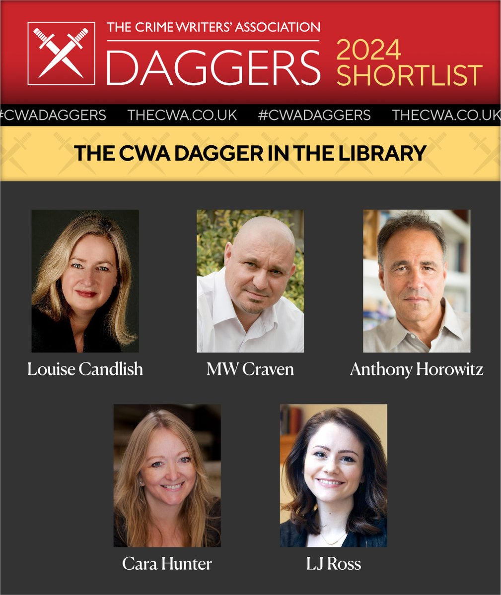 🗡 THE CWA DAGGER IN THE LIBRARY #CWADaggers Louise Candlish MW Craven Anthony Horowitz Cara Hunter LJ Ross