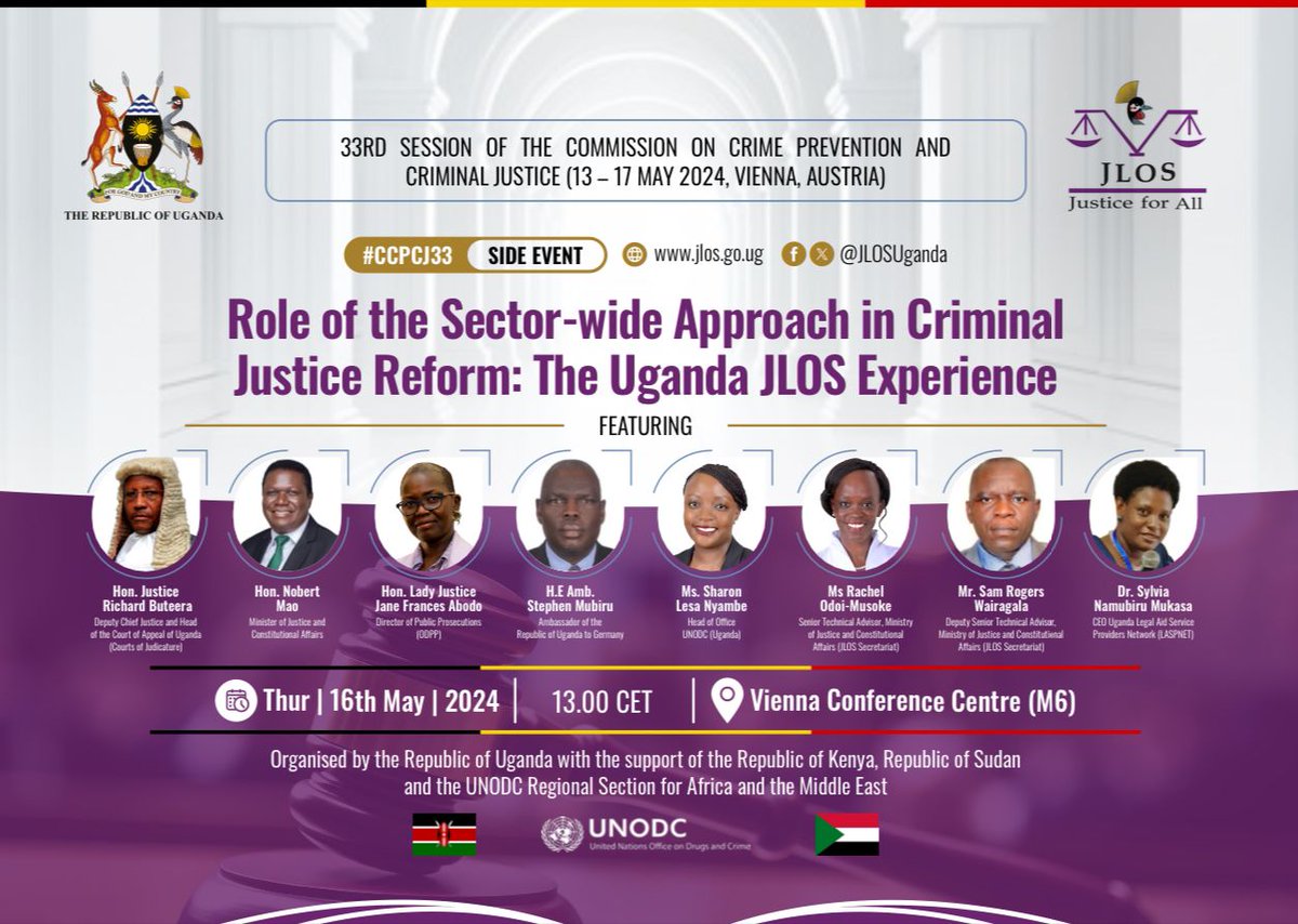 Collaboration among different agencies is essential for the successful implementation of criminal justice reform. Join us for an enlightening session on how the sector-wide approach is reshaping Uganda's criminal justice landscape. Details ➡️ zoom.us/webinar/regist…