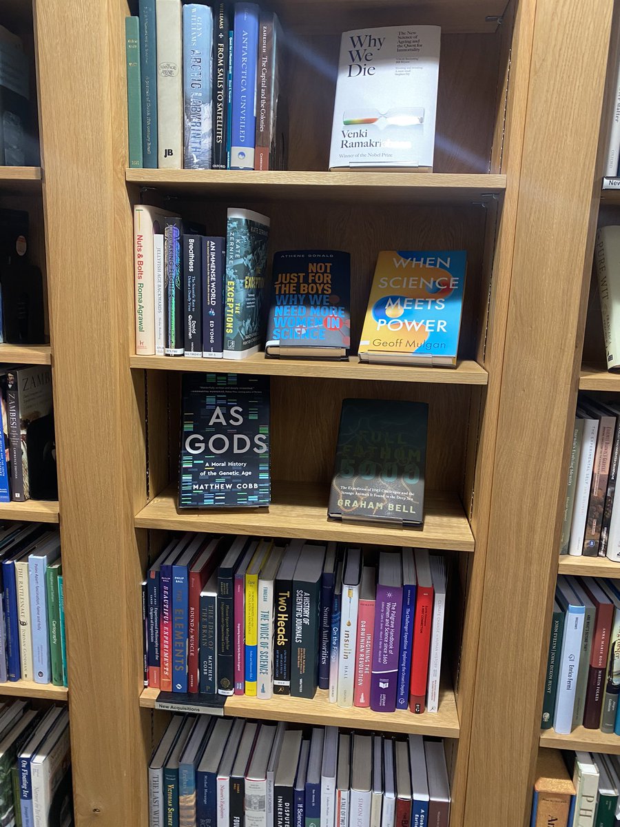 Look at your book face out & pride of place in the @royalsociety Library, @matthewcobb!