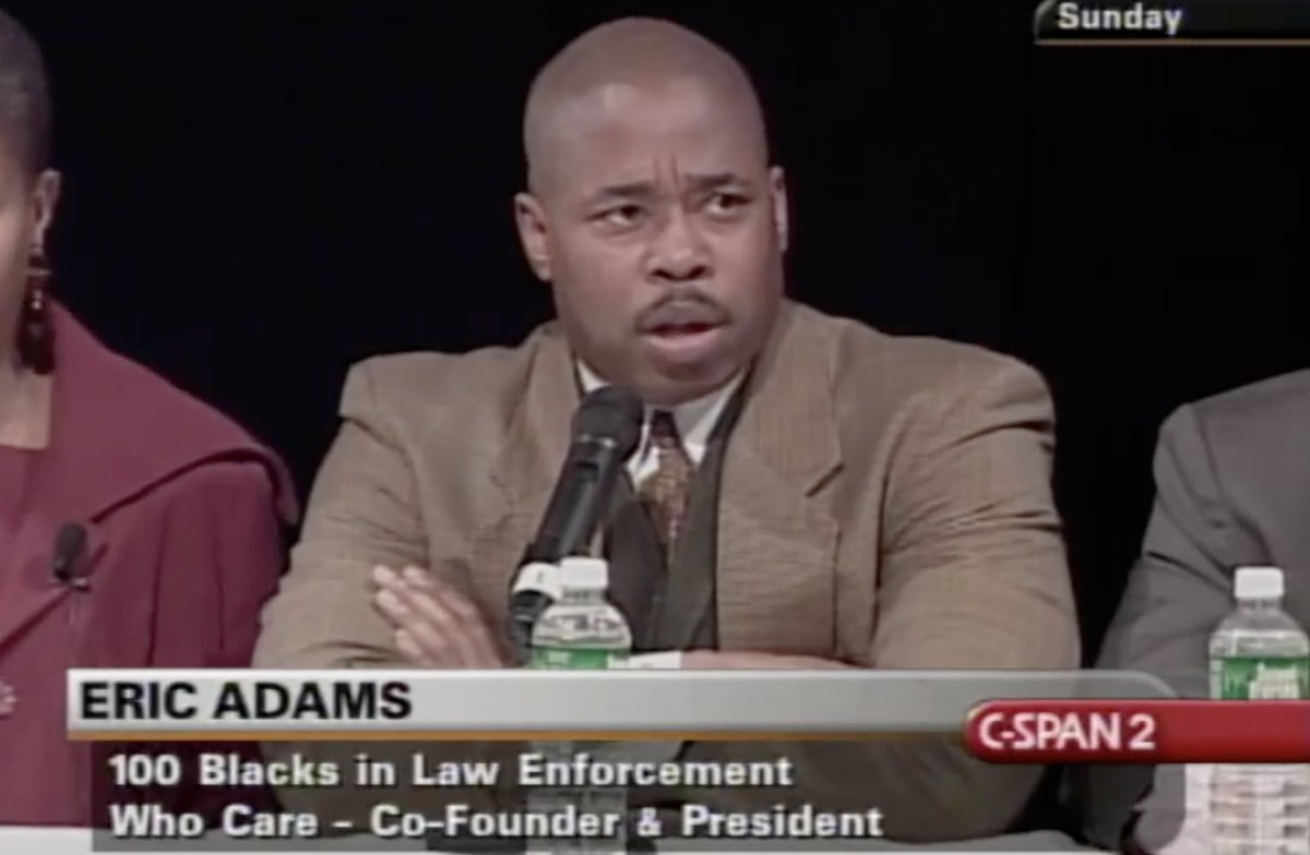 Why does @NYCMayor fully back the NYPD officials who are saying wild stuff on the news/on social media? Perhaps because Adams himself used to be an NYPD official who said dubious stuff on TV—and in 2006 he was disciplined for it hellgatenyc.com/nypd-eric-adam…