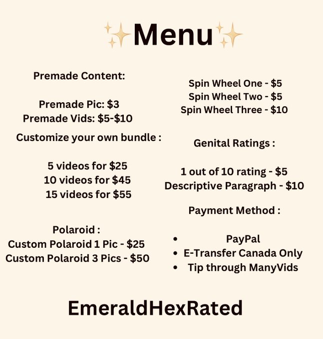 > UP TO DATE  MENU 2024  <  🚫no meet ups, FT/VC, snapchat sessions🚫  - Premades depend on the length