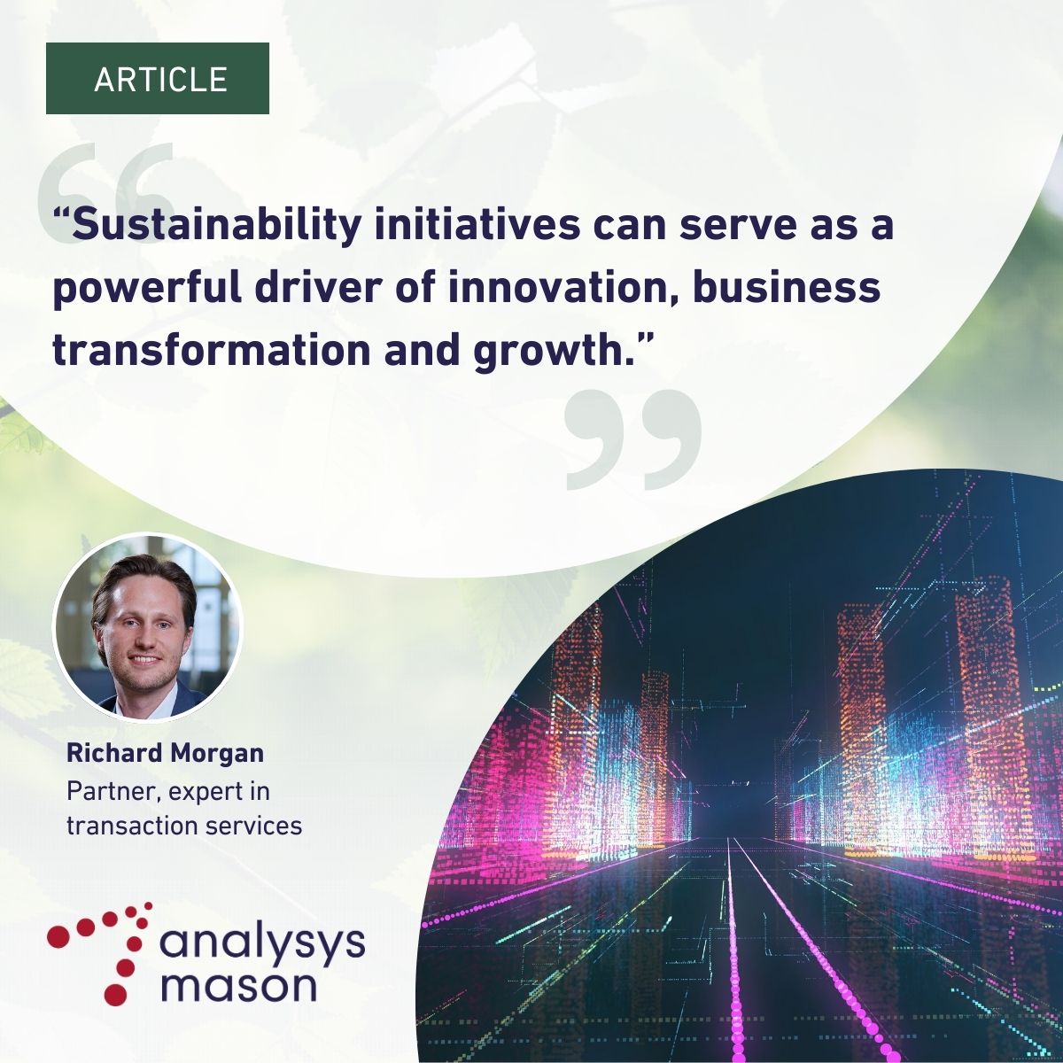 The increasing pressure to find sustainable paths for growth offers new possibilities for innovation and creativity in TMT. Learn more about how sustainability initiatives can serve as a powerful driver of innovation, business transformation, and growth: bit.ly/44AKe4t