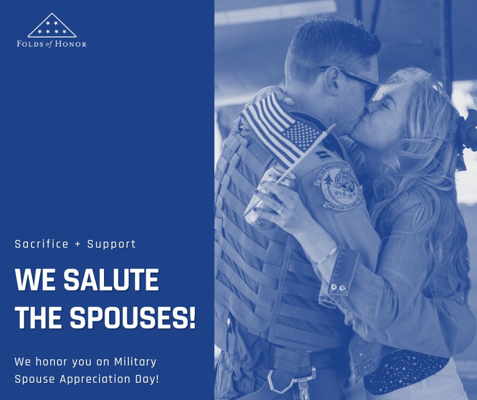 Today we celebrate Military Spouse Appreciation Day! Let us recognize the support and sacrifices of those who stand alongside our service members. A big salute to all military spouses for their service on the home front. #MilitarySpouseAppreciationDay
