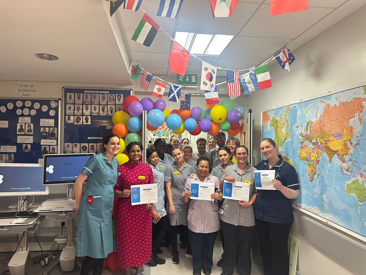 As part of #InternationalNursesDay celebrations we had a 'decorate your ward' competition for staff with the best winning an award. It was lovely seeing all the colourful creations. The winning team used flags representing the countries some of our 5,500 nursing staff are from🏆
