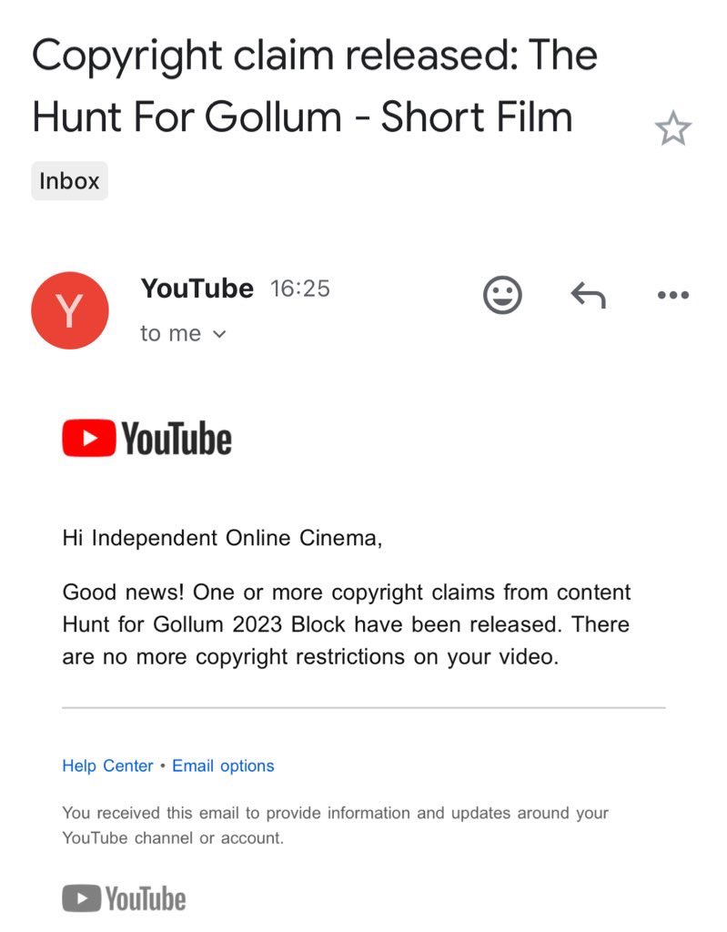And our film is back already! We’ve had an interesting day to say the least. Grateful to WB for being so gracious. &amp; love also to all the Tolkien fans who remembered us.  We’re very excited though that <a href="/andyserkis/">Andy Serkis</a> himself will be telling this new story. youtu.be/9H09xnhlCQU?si…