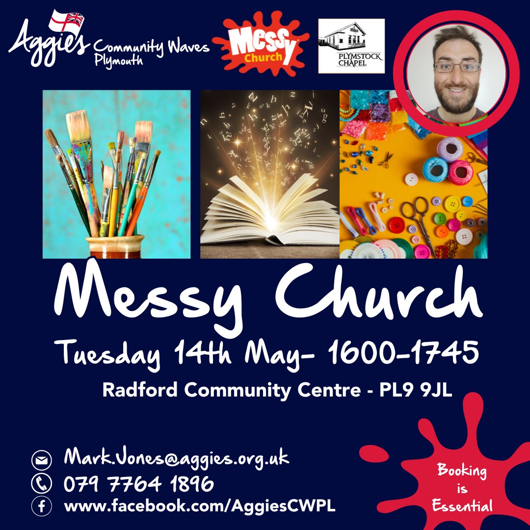 Plymouth Families - Your next Messy Church event is almost here. Don't forget to let us know you are coming by clicking on the link below. aggies.org.uk/messy-church