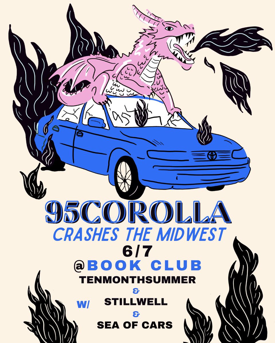 It’s a great day to listen to some @95corolla and @tenmosummerband. Oh, and you can catch us all in the same place 6/7 at Bookclub. Be there.