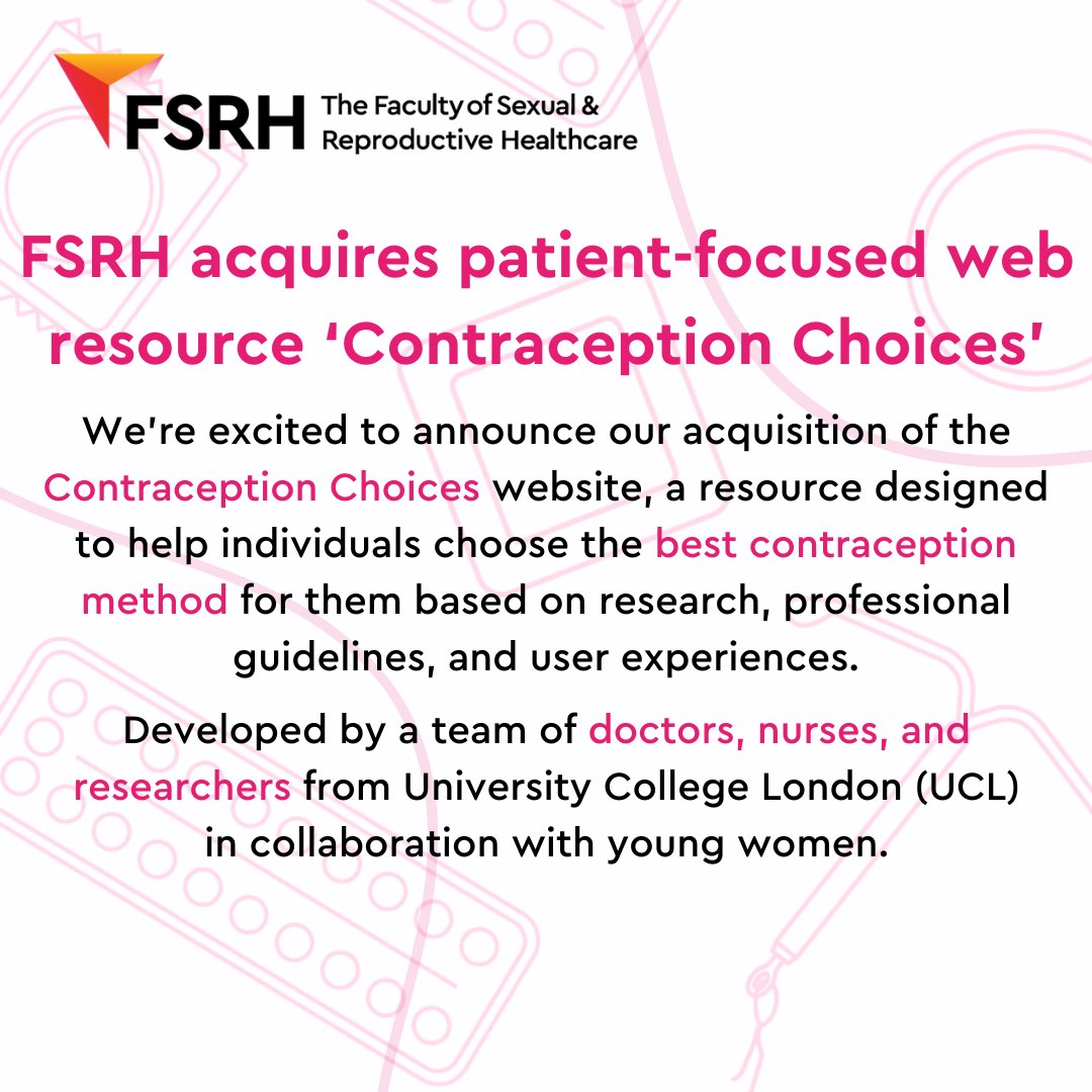 We're thrilled to acquire Contraception Choices, a website aiding contraception choice through research, guidelines, and user feedback, created by @ucl's team of medical professionals and researchers in collaboration with young women. 🔗: l8r.it/SQNj
