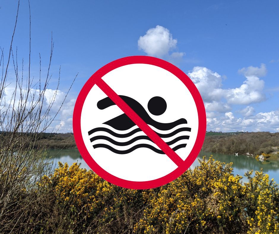 As temperatures warm, we appreciate people might want to cool off in nature. The large lakes at Meeth Quarry nature reserve are deep and cold, with steep sides. We ask that visitors do not swim, use inflatables or paddle boards, as it can be dangerous.

#RespectProtectEnjoy