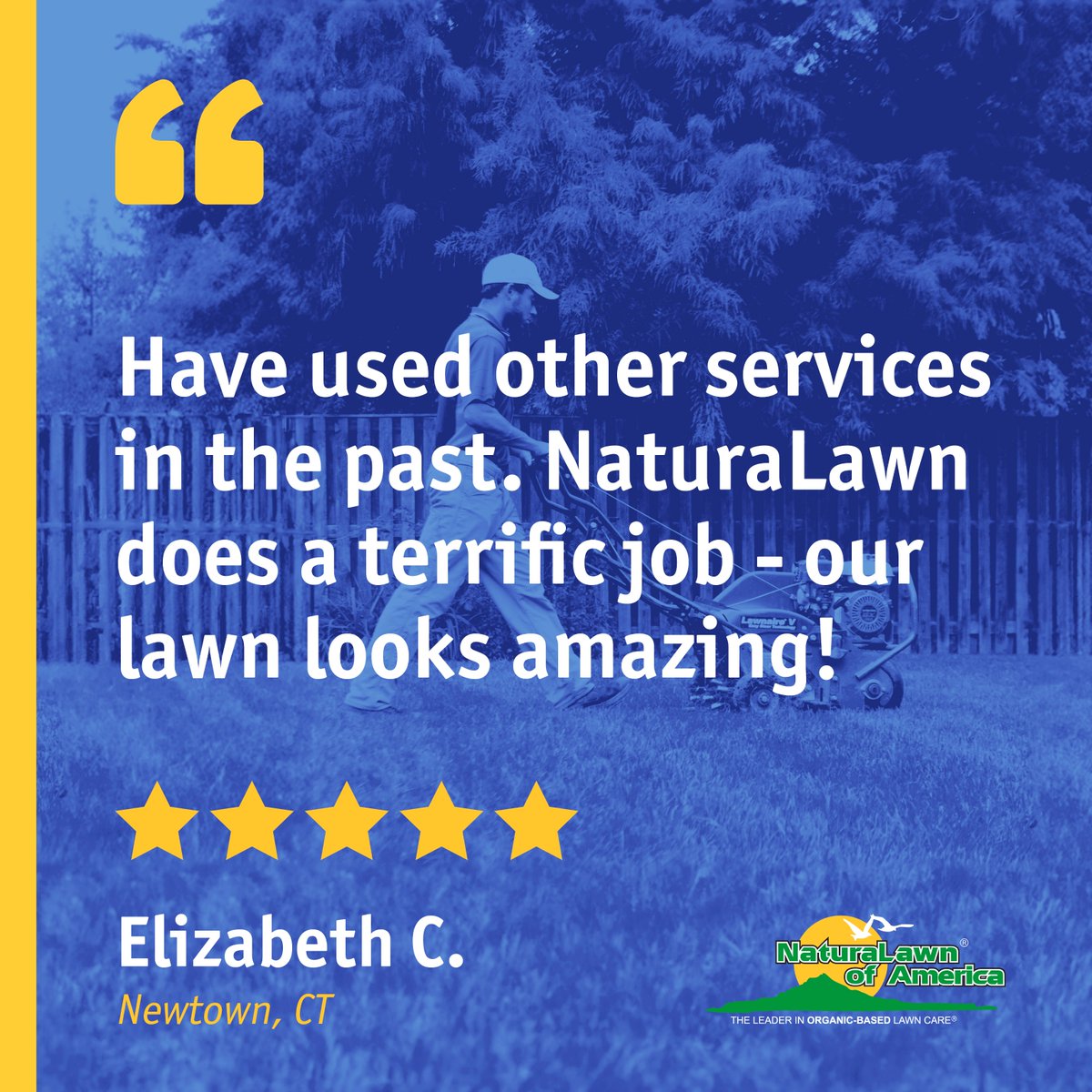 Whether you are a new or returning customer, we strive to provide 5-star service! #NaturaLawn #NaturaLawnOfAmerica #NLA #IndustryLeader #EnvrionmentallyFriendly #5StarReview