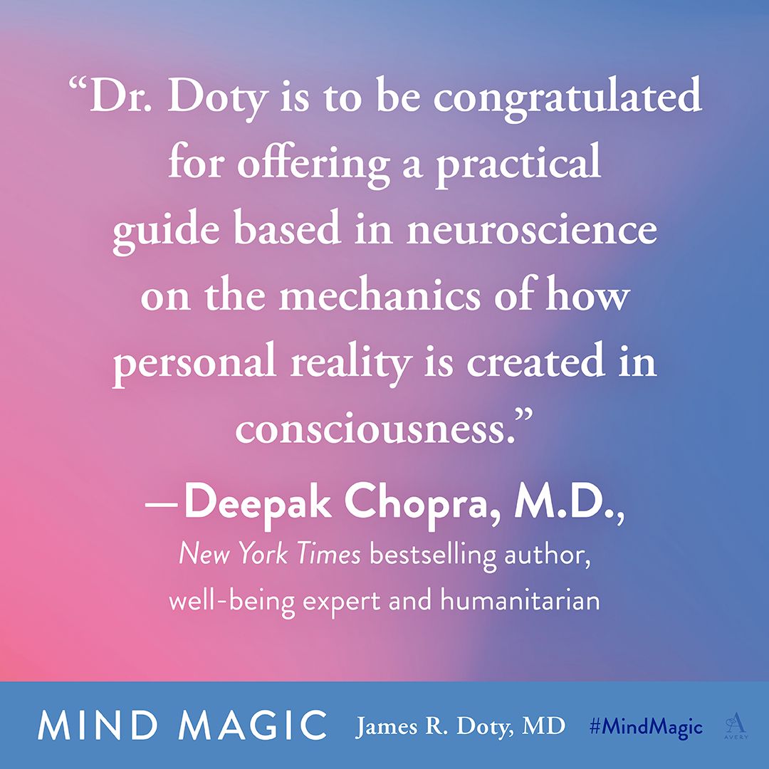 Congratulations to Dr. James Doty for his insights in this excellent book. I highly recommend 🙏💕 #MINDMAGIC is now available at your favorite book retailer or at penguinrandomhouse.com/books/711013/m…