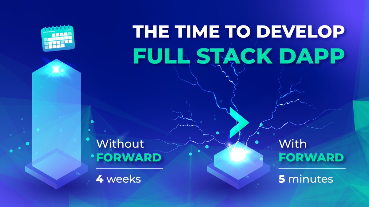 Ignite dApp Development at Warp Speed! 🚀 Without Forward: 4 Weeks 🐢 With Forward: 5 Minutes ⚡ Effortless, affordable, and built for innovation, #Forward unleashes the power of lightning-fast dApp development. Why wait for 4 weeks when you can launch in just 5 minutes?