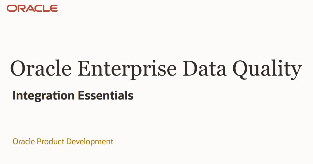 ORCLconsulting's tweet image. #Oracle Oracle Enterprise Data Quality #EDQ
Integration Essentials oracle.com/ca-en/a/ocom/d……
Oracle Data Integration and Administration class
@Oracle_Edu @OracleDI @OracleDatabase #OracleDevs