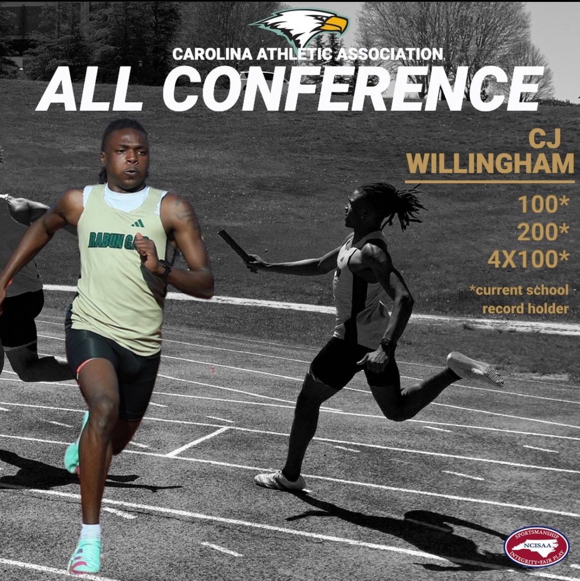 Blessed to be named all conference for the 100m and the 200m. And all conference with my 4x1 relay team. @coachdtwhite @coachBuckhalter @RabunGapEagles