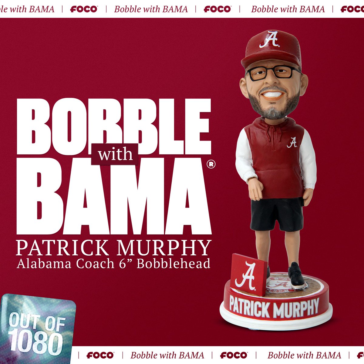 Bobble with Bama. #RobVaughn #PatrickMurphy Alabama #CrimsonTide Coach
