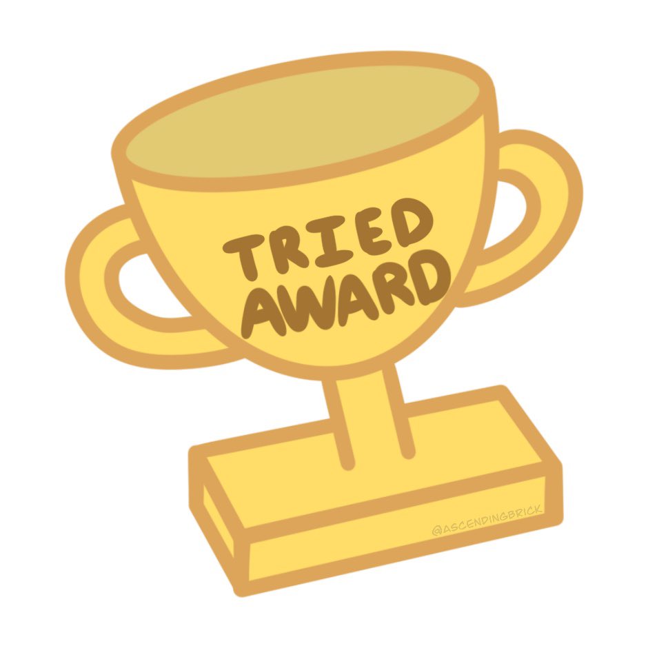 Ascendingbrick's tweet photo. Which award did you win? 🏆 
.
.
.
#trophy #digitalart #relatable https://t.co/rKrrli0kob