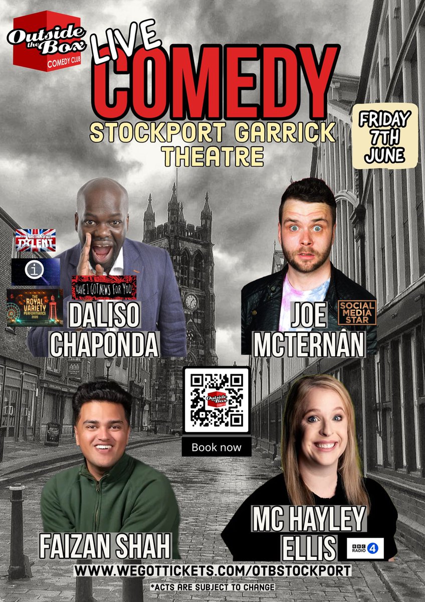 OTB Comedy Stockport (@otbstockport) on Twitter photo Fri 7th June at #Stockport’s Garrick Theatre. Tickets➡️ wegottickets.com/otbstockport
#theheatons #romiley #edgeley #cheshire #woodley #bredbury #offerton #marple #bramhall #wilmslow #poynton #levenshulme #didsbury #cheadle #hazelgrove #disley #heaviley #newmills #reddish #congleton Fri 7th June at #Stockport’s Garrick Theatre. Tickets➡️ wegottickets.com/otbstockport
#theheatons #romiley #edgeley #cheshire #woodley #bredbury #offerton #marple #bramhall #wilmslow #poynton #levenshulme #didsbury #cheadle #hazelgrove #disley #heaviley #newmills #reddish #congleton