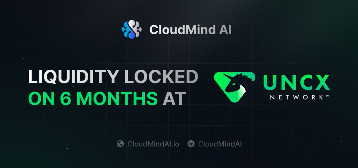 CloudMind AI - Fair launch in 1 hour 🧠

LP locked for 6 months: app.uncx.network/amm/uni-v2/pai…

Dextools: dextools.io/app/en/ether/p…