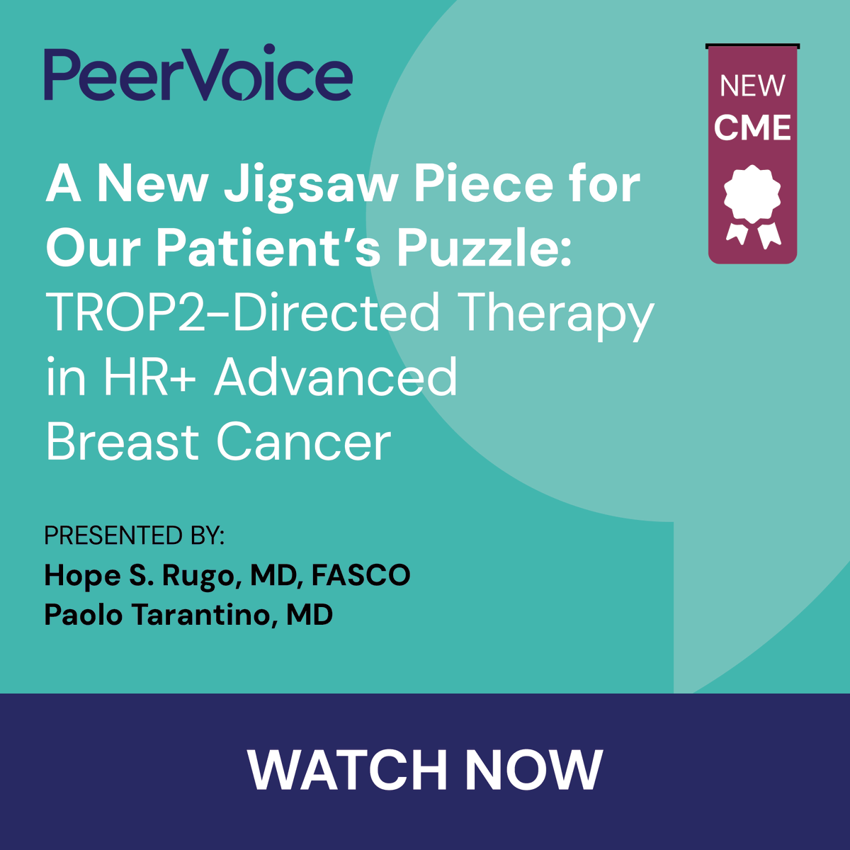 @hoperugo @PTarantinoMD evaluate TROP2-directed therapy in hormone receptor-positive metastatic #breastcancer in this two-part #CME panel discussion.  #PeerVoice #oncology #TROP2 #antibodydrugconjugates peervoice.com/UGT?PromoCode=…