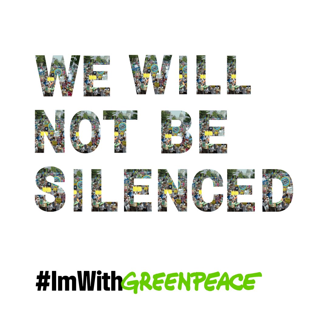 #BigOil will stop at NOTHING to try to silence #climate activists—including suing Greenpeace for $300 million. It’s a threat to our organization AND to the entire progressive movement. ✍️Sign our open letter to tell Energy Transfer: #ImWithGreenpeace act.gp/open-letter